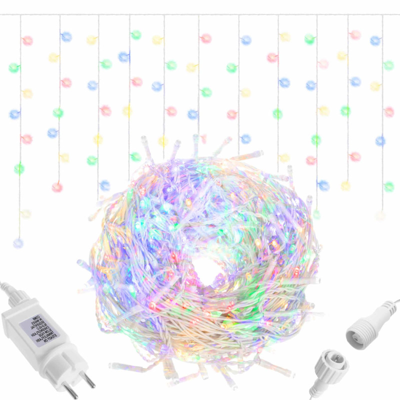 Гирлянда бахрома уличная (наружная) Springos 8 м 200 LED CL0203 Mix