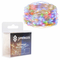 Гірлянда на батарейках Springos 1,9 м 20 LED Mix