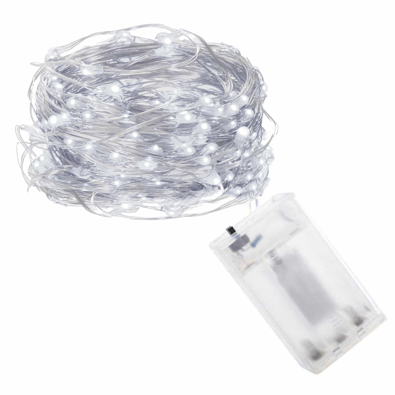 Гирлянда на батарейках Springos 9.9 м 100 LED CL0019 Cold White