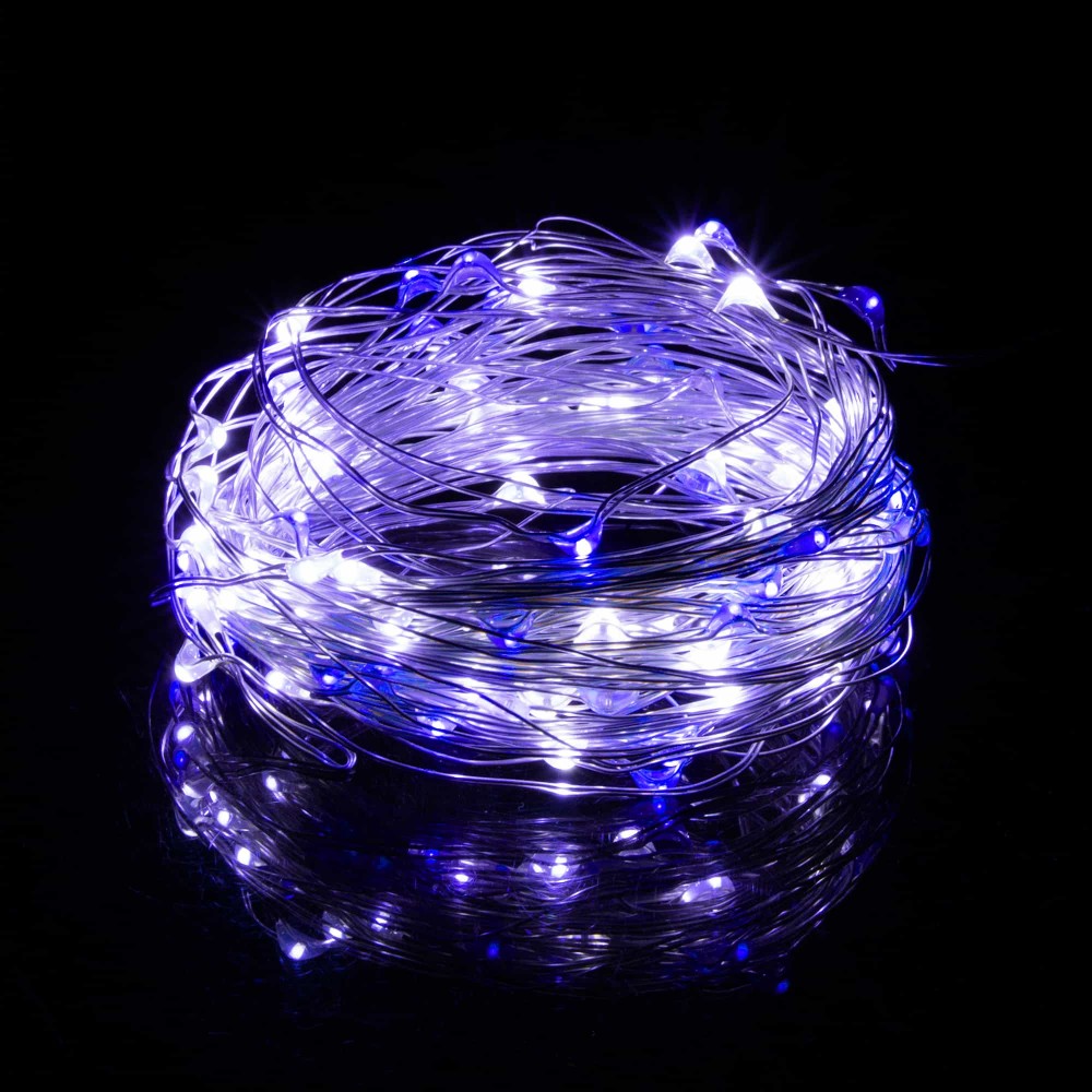 Гірлянда на батарейках Springos 9,9 м 100 LED Cold White/Blue