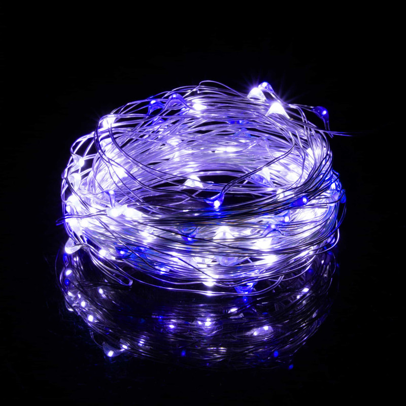 Гирлянда на батарейках Springos 9.9 м 100 LED CL0022 Cold White/Blue