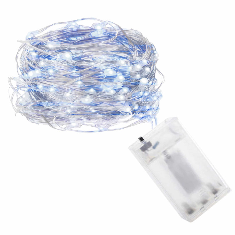 Гирлянда на батарейках Springos 9.9 м 100 LED CL0022 Cold White/Blue