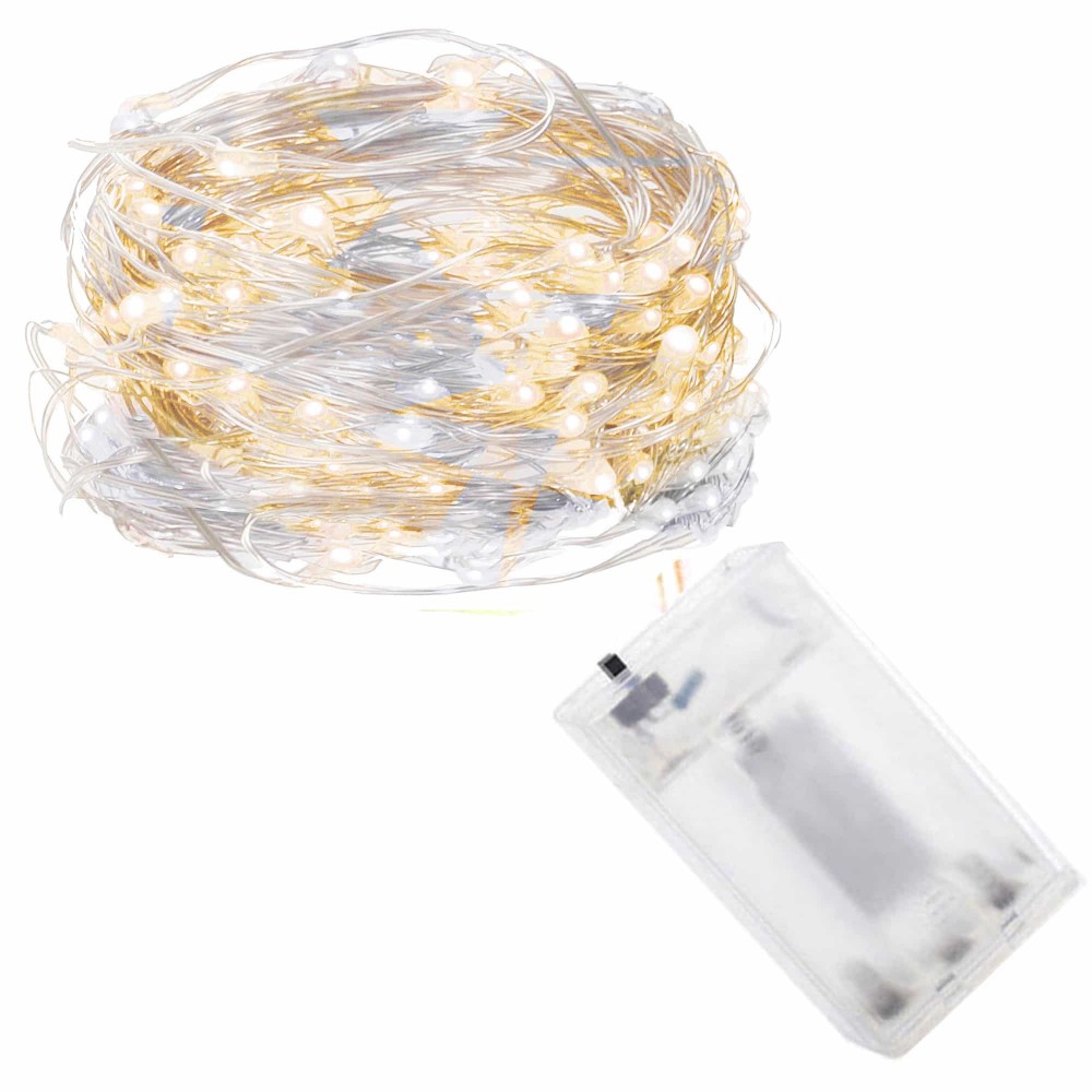 Гірлянда на батарейках Springos 9,9 м 100 LED Cold White/Warm White