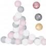 Гірлянда на батарейках Springos Cotton Balls 2 м 10 LED Warm White (White, Gray, Pink)