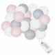 Гірлянда на батарейках Springos Cotton Balls 4 м 20 LED Warm White (White, Gray, Pink)