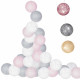 Гірлянда на батарейках Springos Cotton Balls 4 м 20 LED Warm White (White, Gray, Pink)