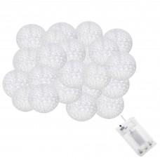 Гірлянда на батарейках Springos Cotton Balls 6 м 30 LED Warm White (White)