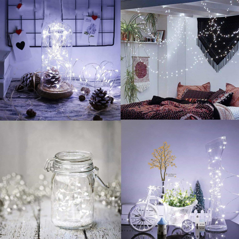 Гірлянда на батарейках Springos 4,9 м 50 LED Pilot Cold White