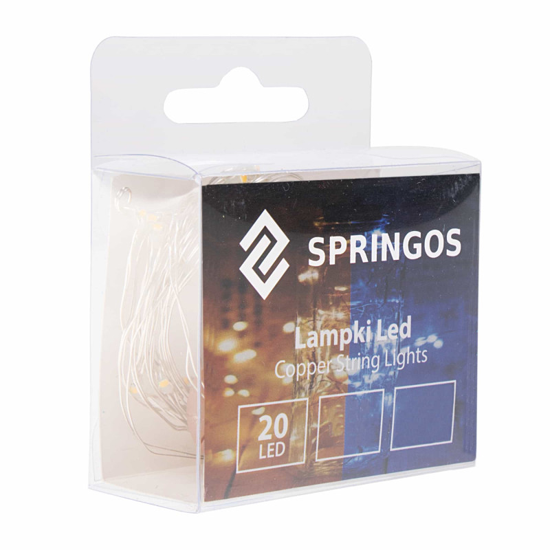 Гирлянда пробка в бутылку на батарейках Springos 1.9 м 20 LED CL0026 Warm White