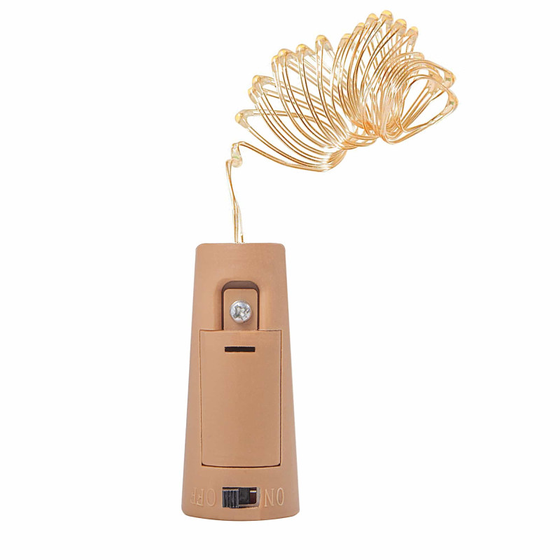 Гирлянда пробка в бутылку на батарейках Springos 1.9 м 20 LED CL0026 Warm White