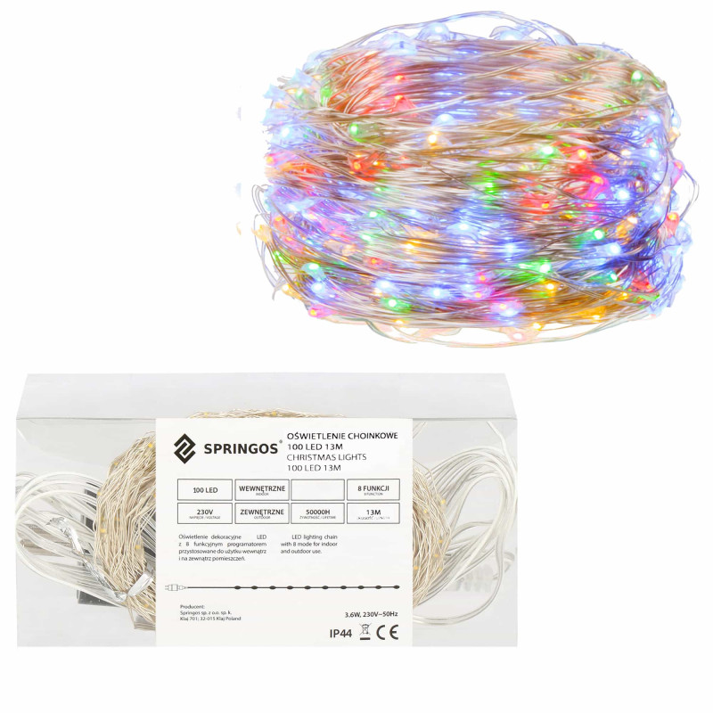 Гирлянда Springos 10 м 100 LED CL0081 Mix