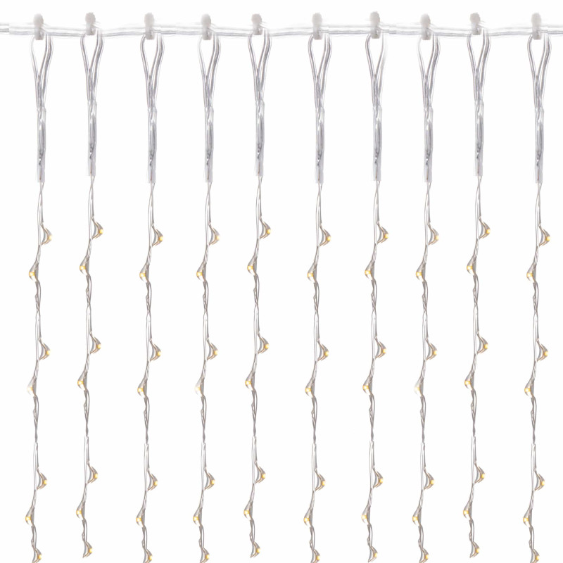 Гирлянда водопад (штора) Springos 2 x 2 м 400 LED CL0097 Warm White