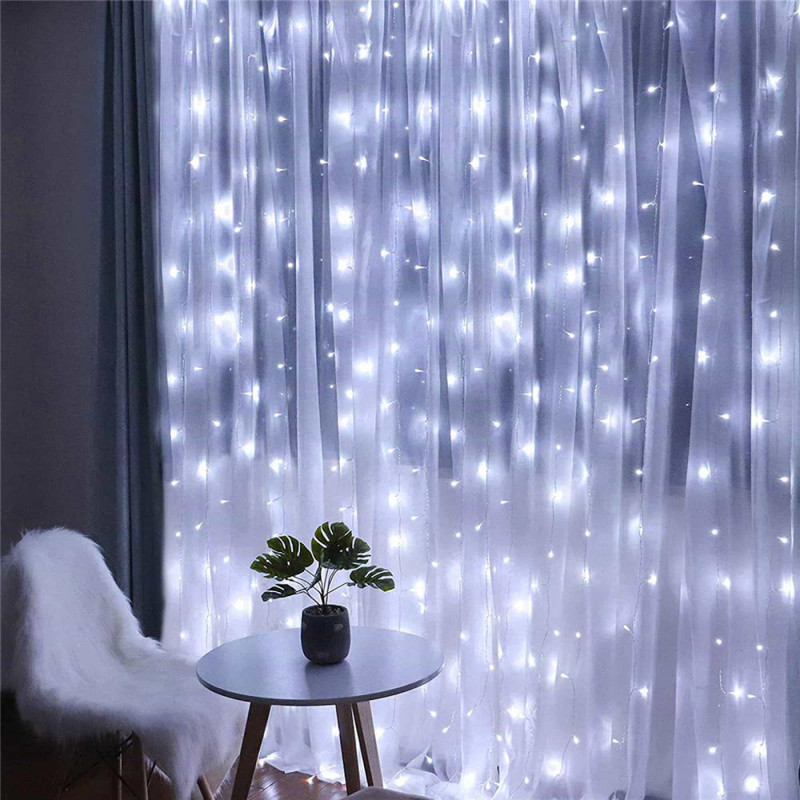 Гірлянда водоспад (штора) Springos 2 x 2 м 400 LED Cold White