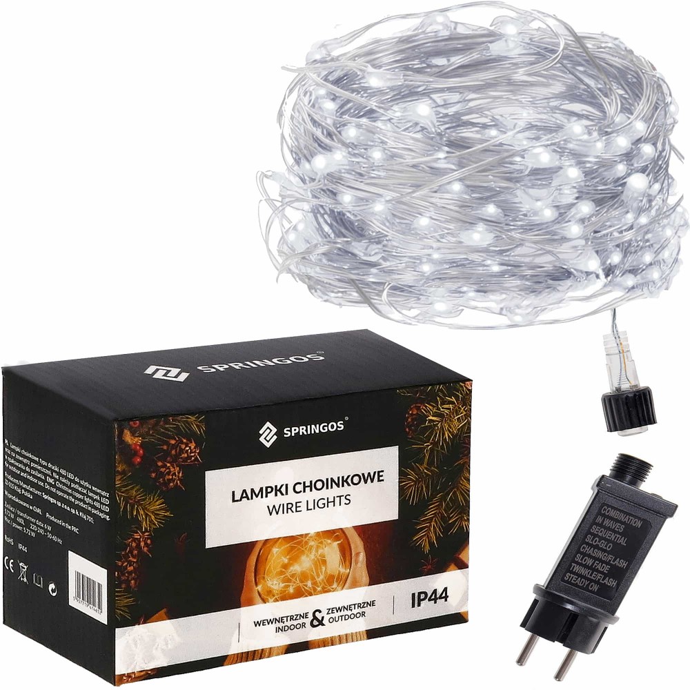 Гірлянда водоспад (штора) Springos 2 x 2 м 400 LED Cold White
