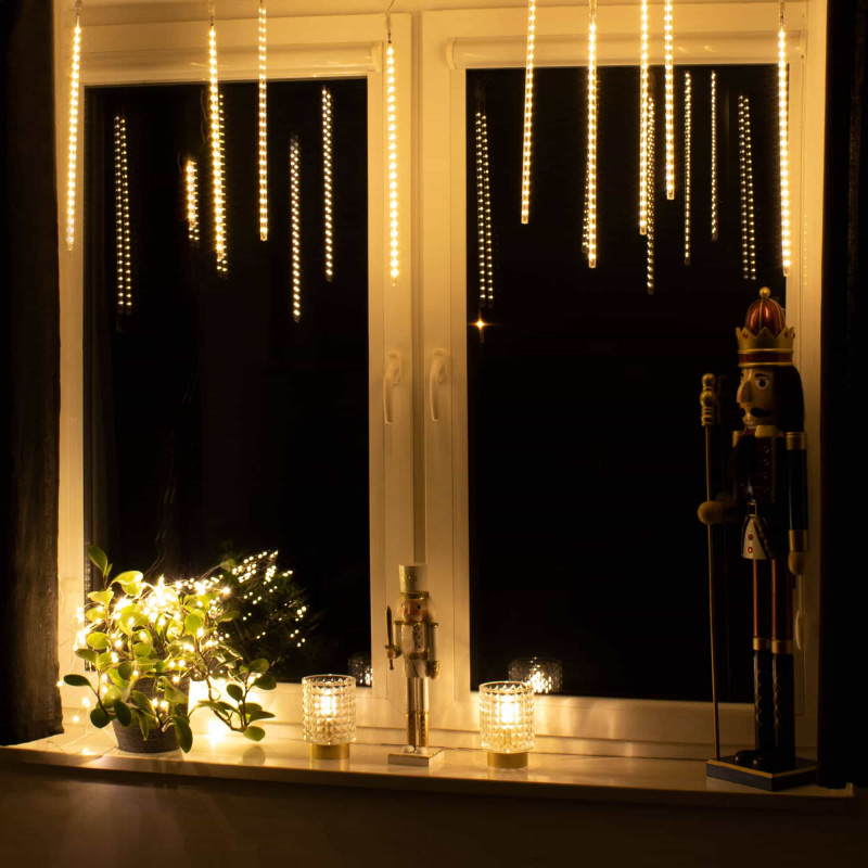 Гірлянда метеоритний дощ Springos 3 м 144 LED Warm White