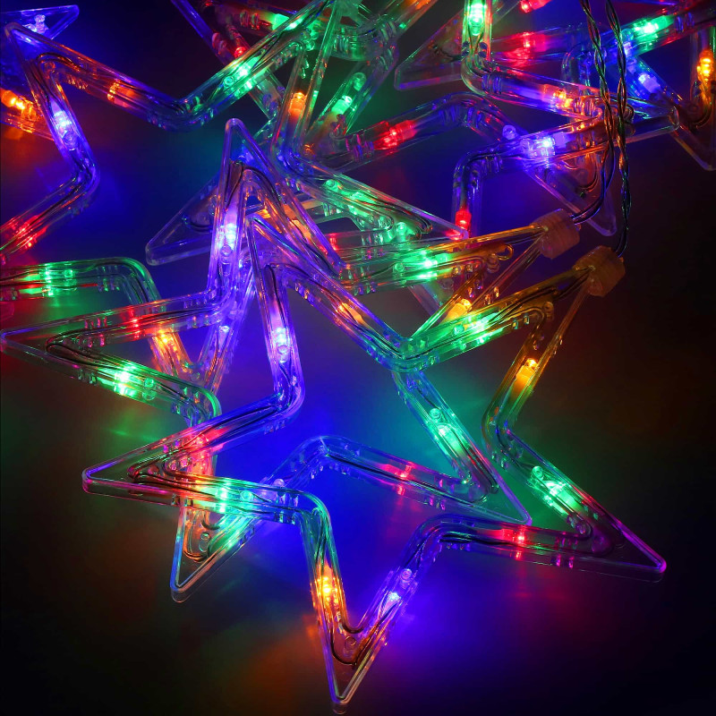 Гірлянда бахрома вулична Springos 2 м 92 LED Mix