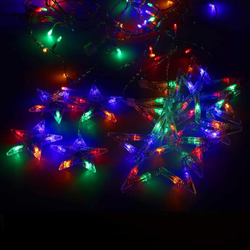 Гірлянда бахрома вулична Springos 2 м 92 LED Mix