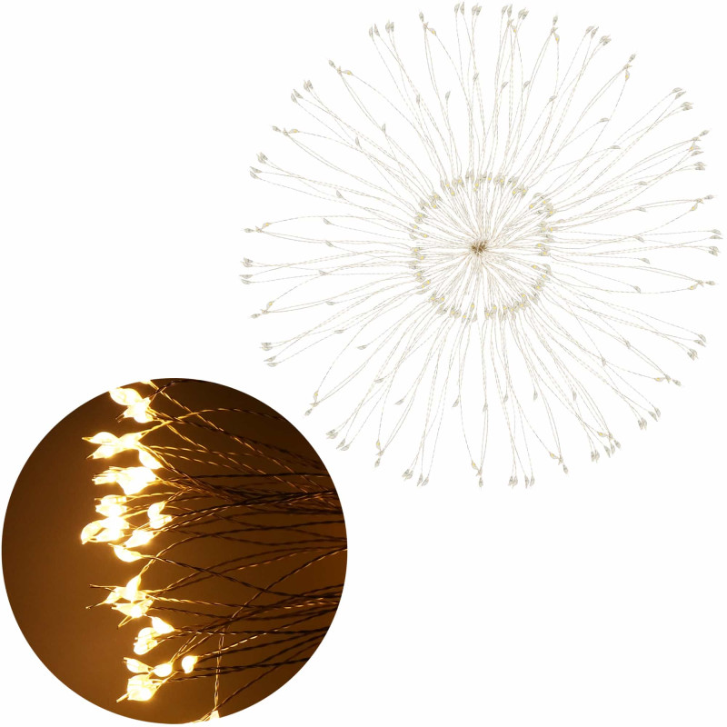 Гирлянда фейерверк на батарейках Springos 3D 100 LED CL0181 Warm White