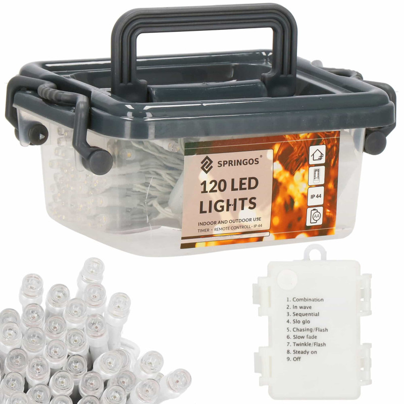 Гирлянда на батарейках Springos 9 м 120 LED CL0173 Mix