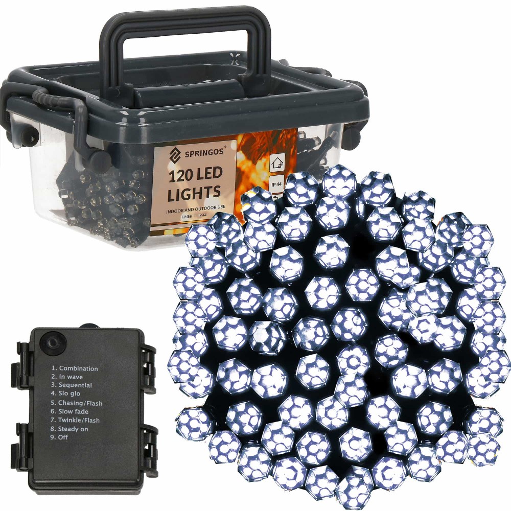 Гірлянда на батарейках Springos 9 м 120 LED Cold White