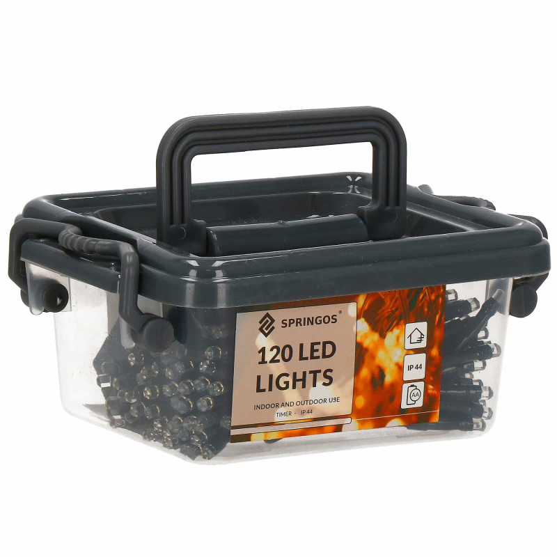 Гирлянда на батарейках Springos 9 м 120 LED CL0175 Cold White