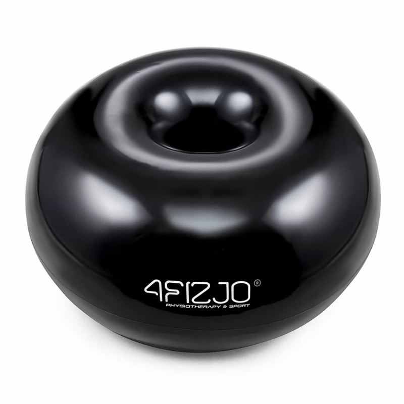 М'яч для фітнесу 4FIZJO Air Ball Donut 50 x 27 см Anti-Burst Black