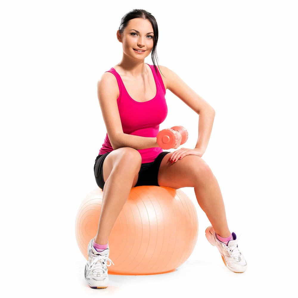 Фітбол Springos 55 см Anti-Burst Orange