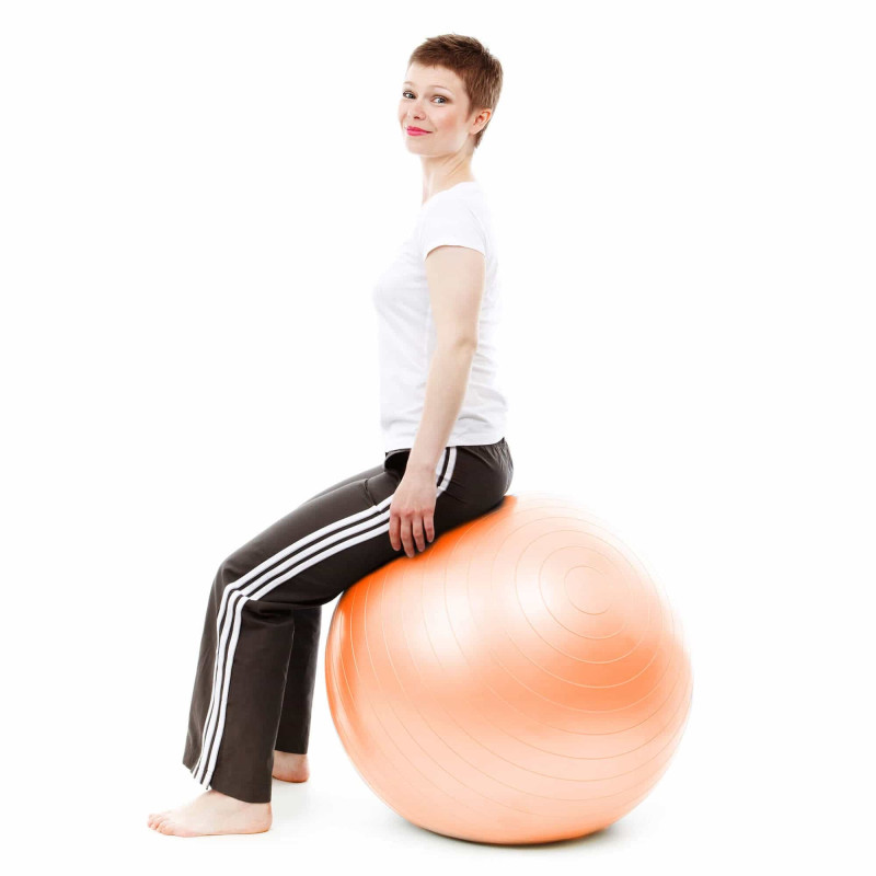 Фітбол Springos 55 см Anti-Burst Orange