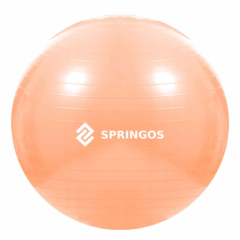 Фітбол Springos 55 см Anti-Burst Orange