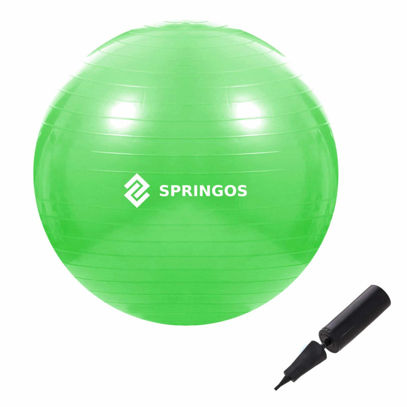 Фітбол Springos 65 см Anti-Burst Green