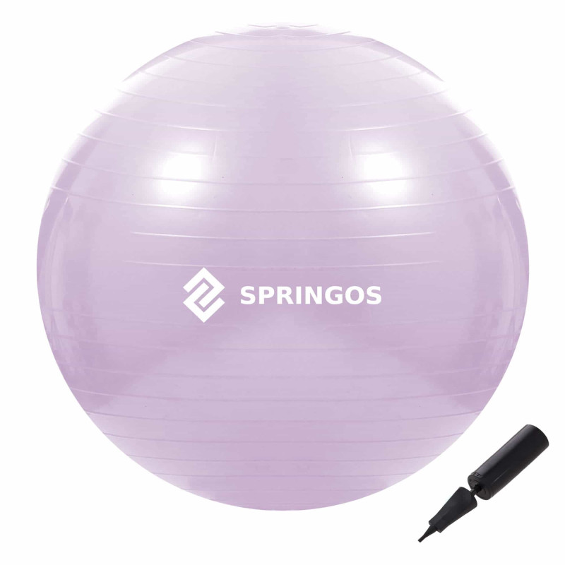 Фітбол Springos 65 см Anti-Burst Violet