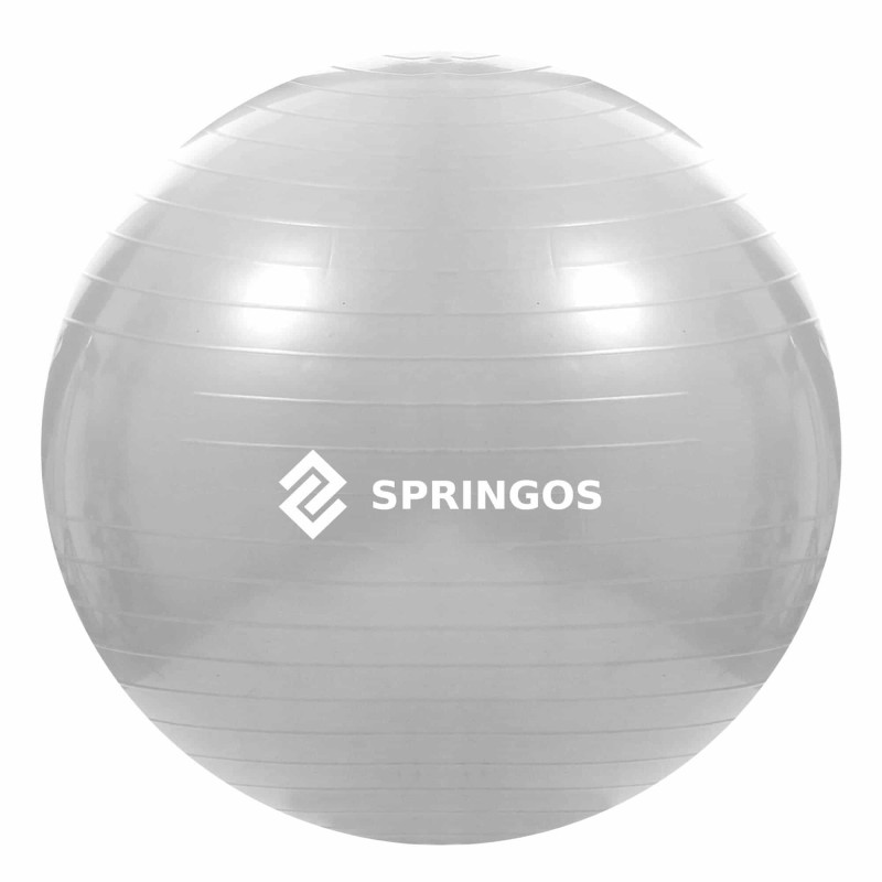 Фітбол Springos 75 см Anti-Burst Grey