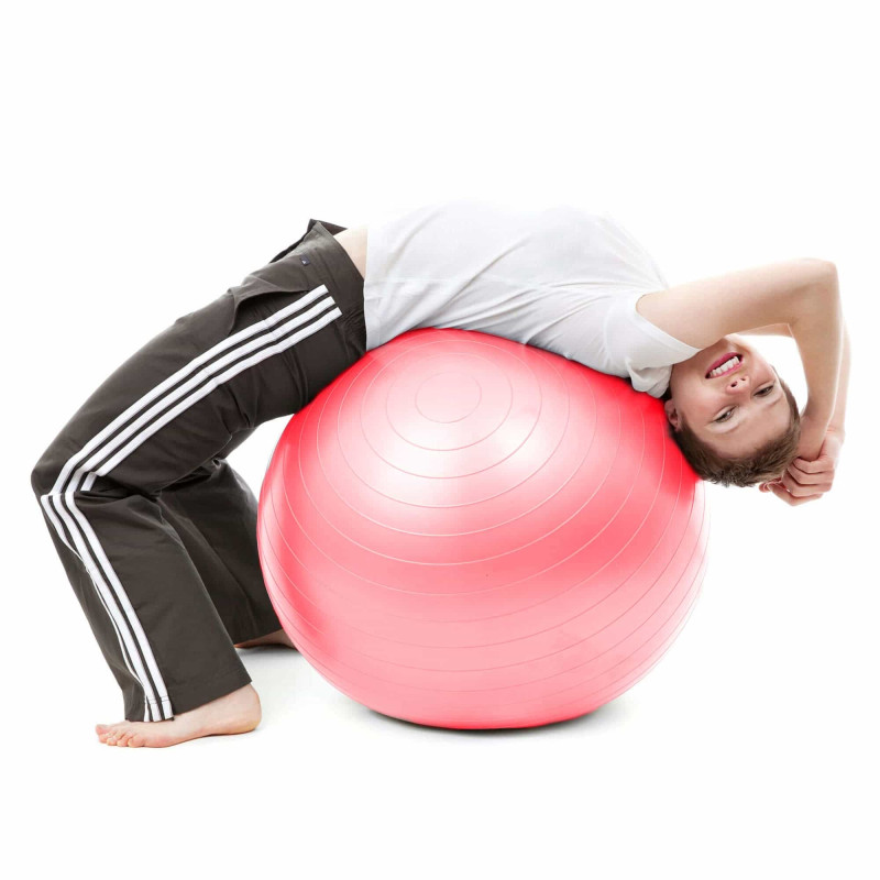 Фітбол Springos 75 см Anti-Burst Pink