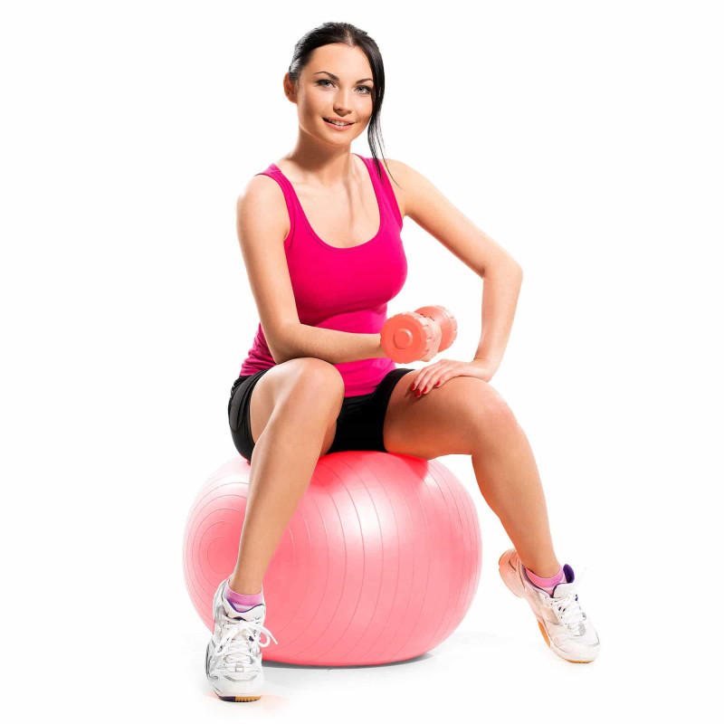 Фітбол Springos 75 см Anti-Burst Pink