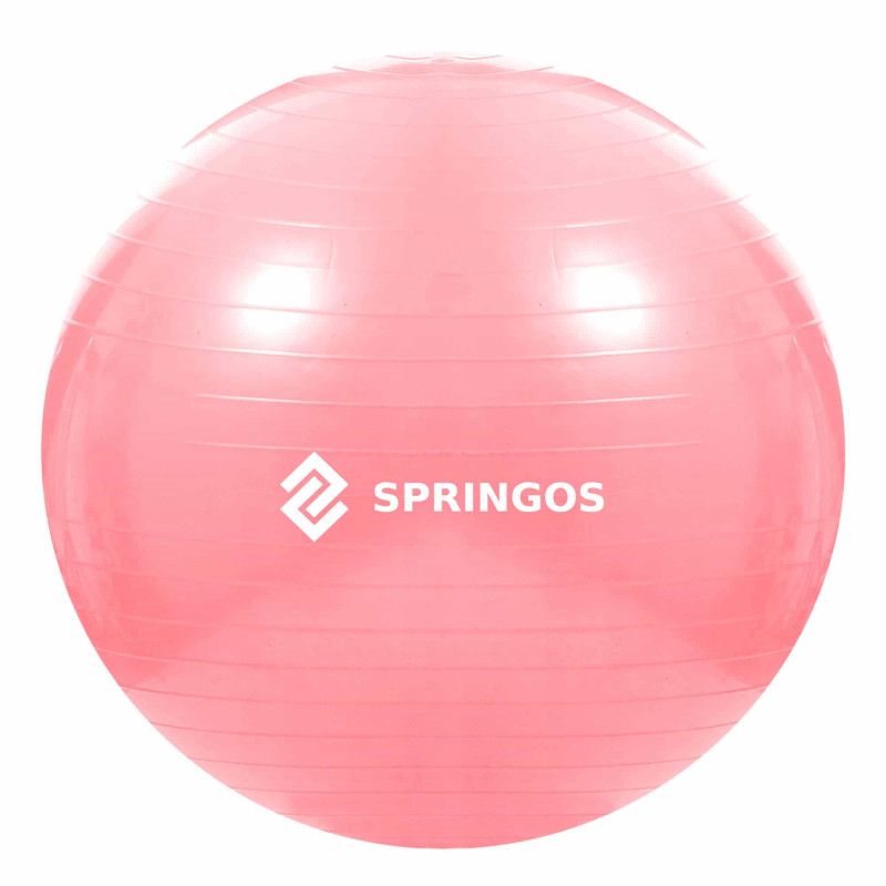 Фітбол Springos 75 см Anti-Burst Pink