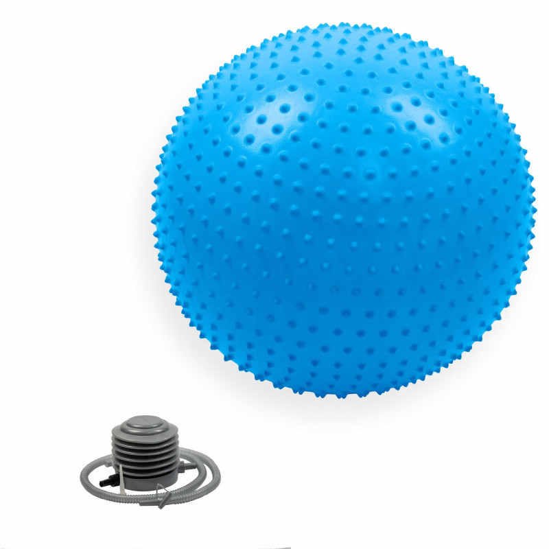 Напівмасажний фітбол SportVida 65 см Anti-Burst Blue