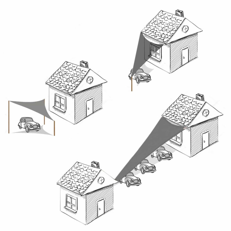 Тент-парус теневой для дома, сада и туризма Springos 3 x 3 x 3 м SN1043 Grey