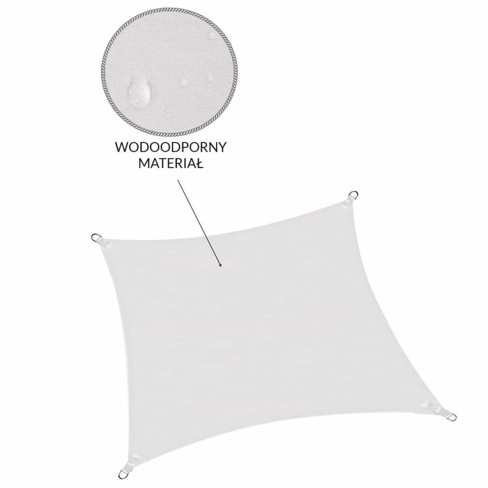 Тент-парус від сонця Springos 3 x 3 м Light Grey