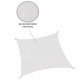 Тент-парус від сонця Springos 3 x 3 м Light Grey