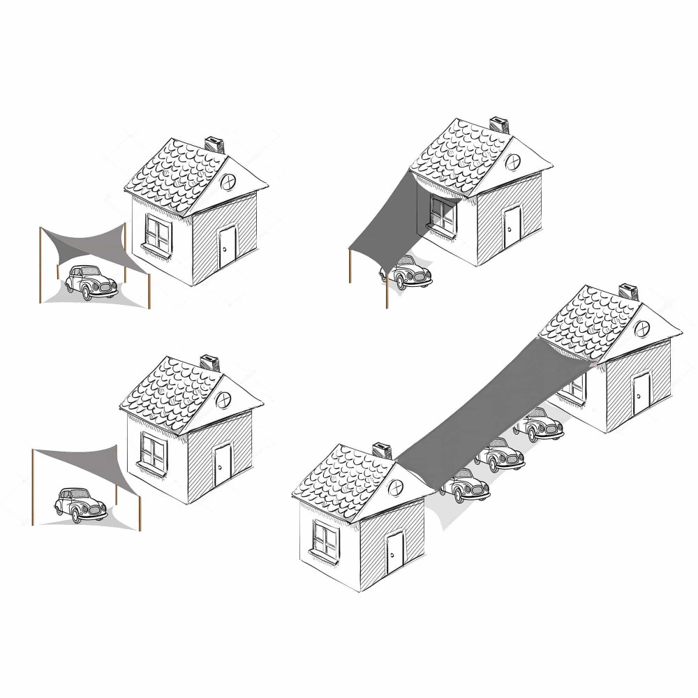 Тент-парус теневой для дома, сада и туризма Springos 3 x 3 м SN1030 Beige