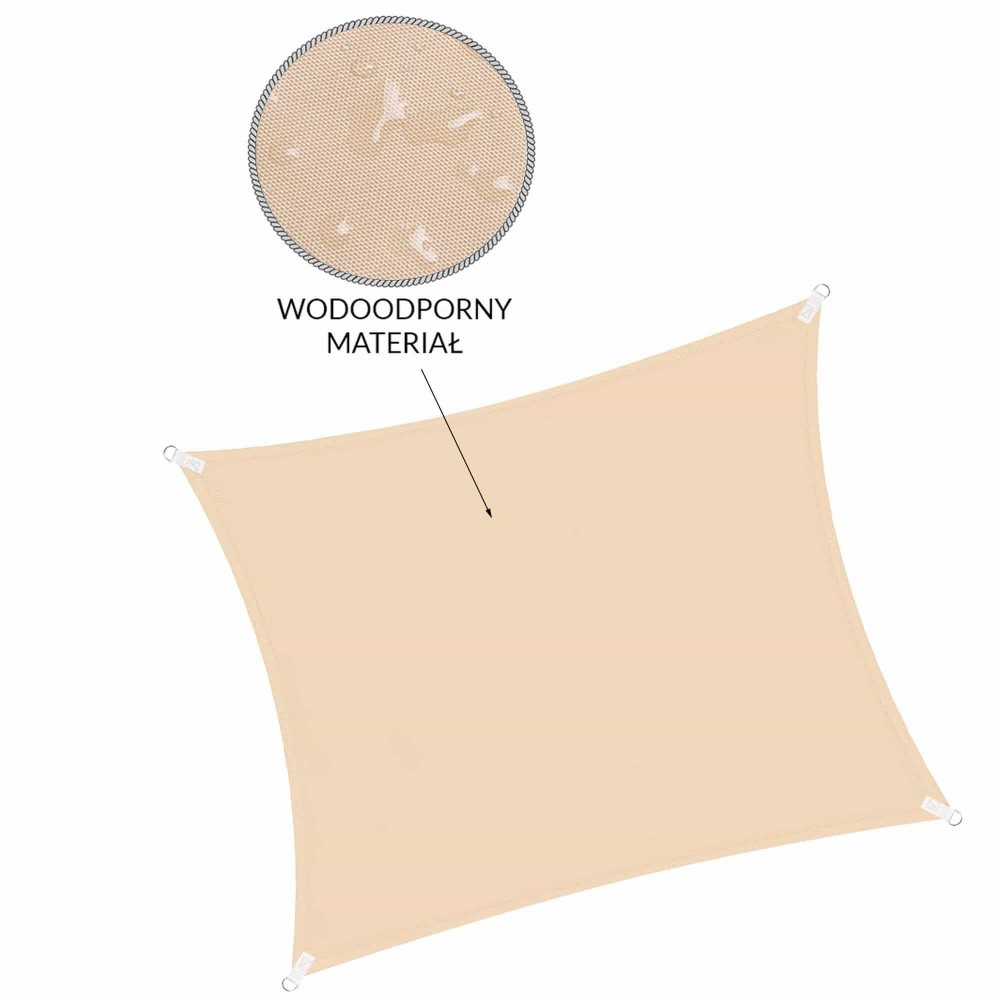 Тент-парус теневой для дома, сада и туризма Springos 3 x 3 м SN1030 Beige