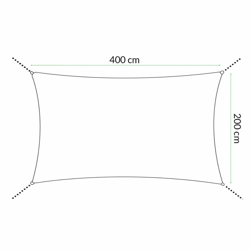 Тент-парус теневой для дома, сада и туризма Springos 4 x 2 м SN1037 Light Grey