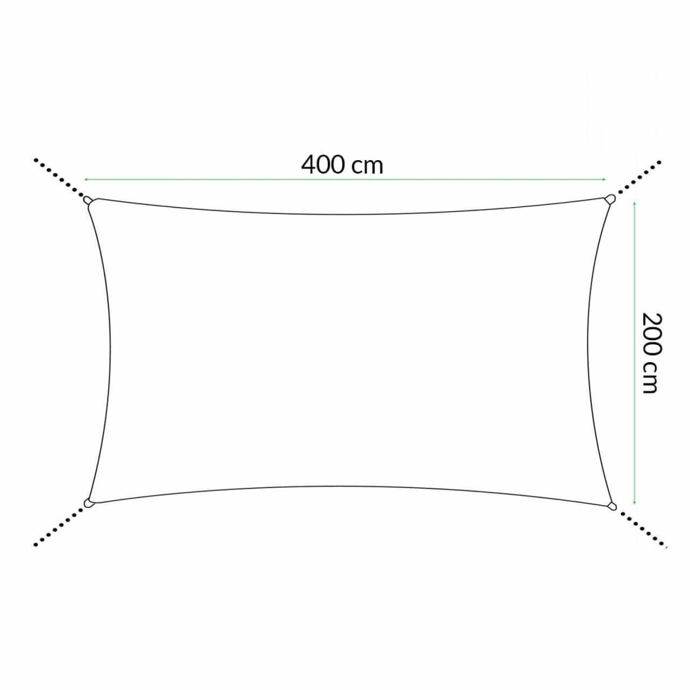 Тент-парус від сонця Springos 4 x 2 м Beige