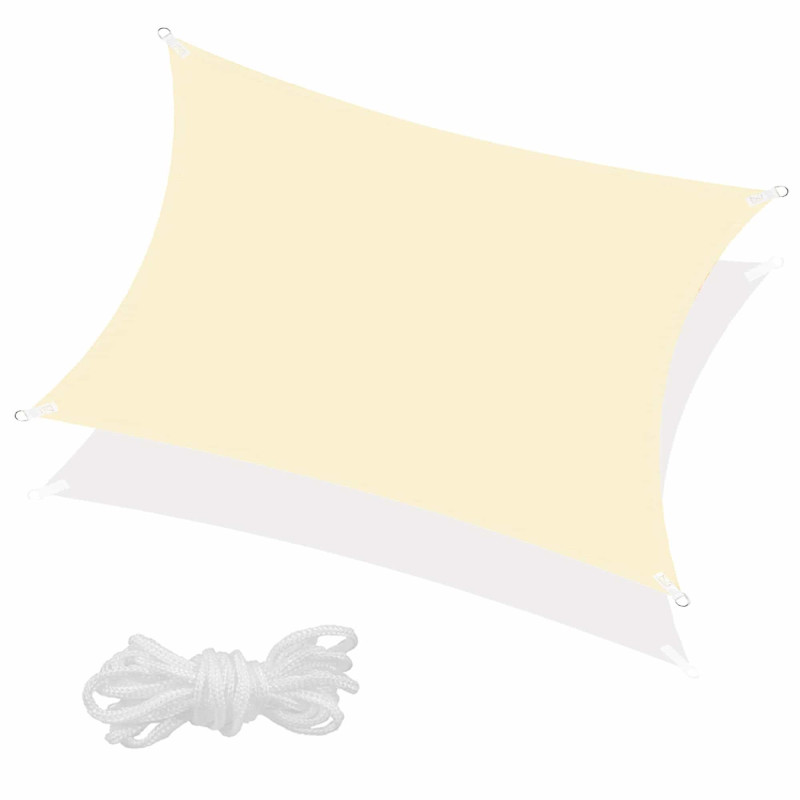 Тент-парус теневой для дома, сада и туризма Springos 4 x 3 м SN1032 Light Yellow