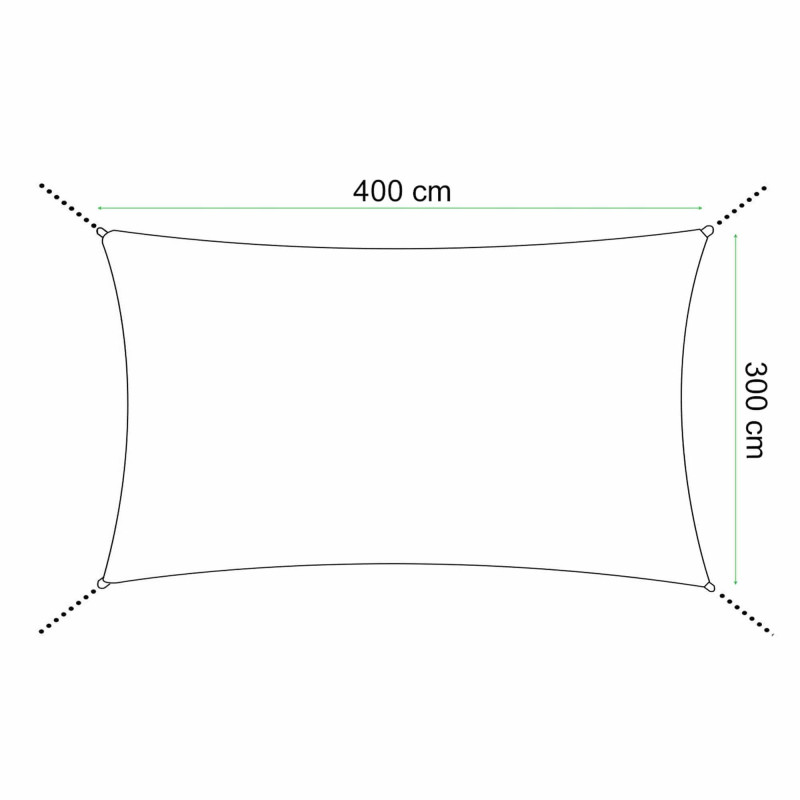 Тент-парус теневой для дома, сада и туризма Springos 4 x 3 м SN1032 Light Yellow