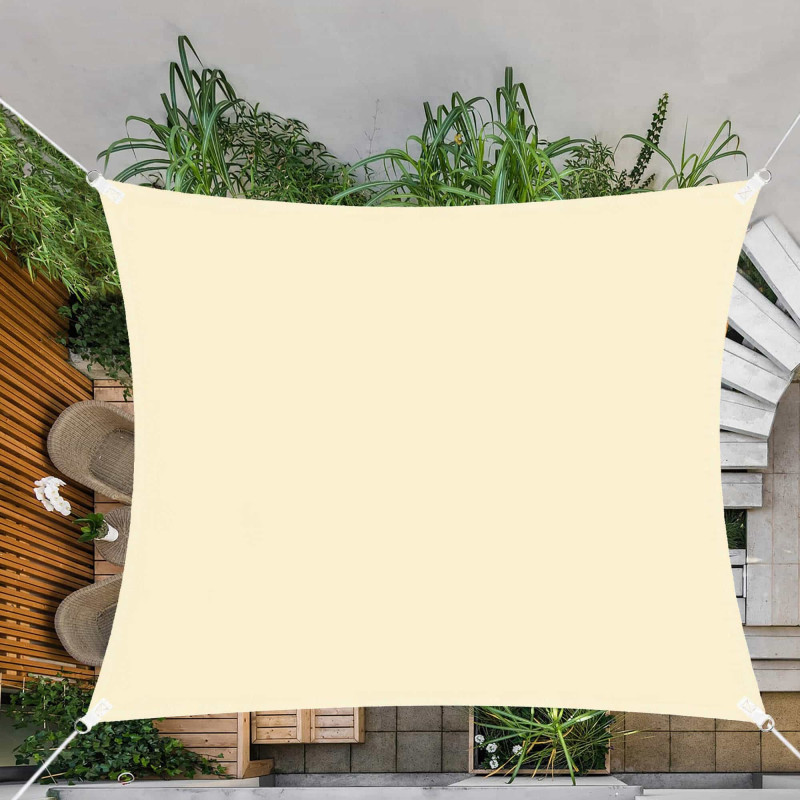 Тент-парус теневой для дома, сада и туризма Springos 4 x 3 м SN1032 Light Yellow