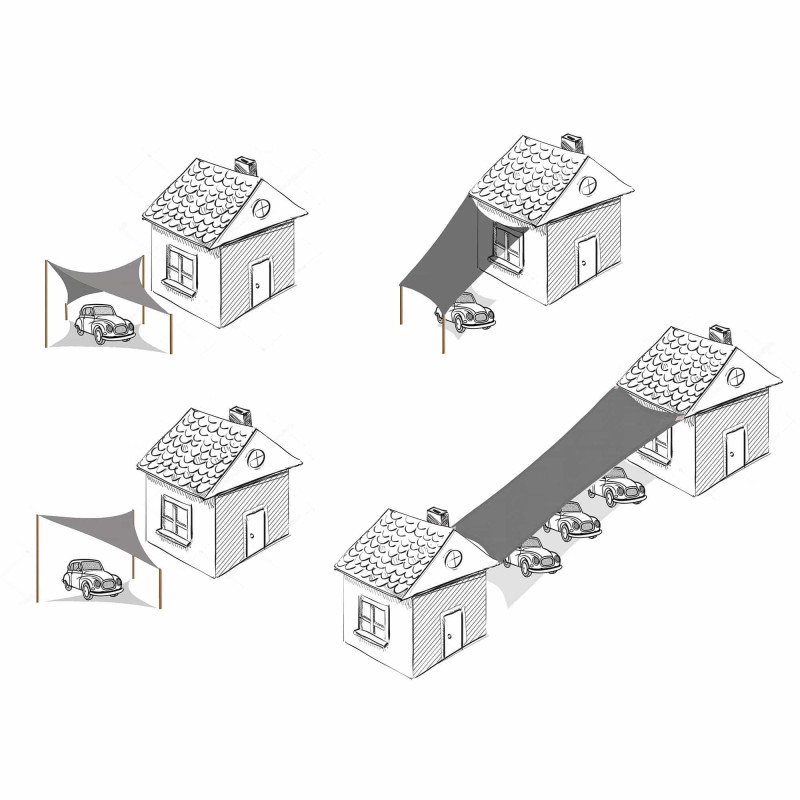 Тент-парус теневой для дома, сада и туризма Springos 4 x 3 м SN1034 Beige