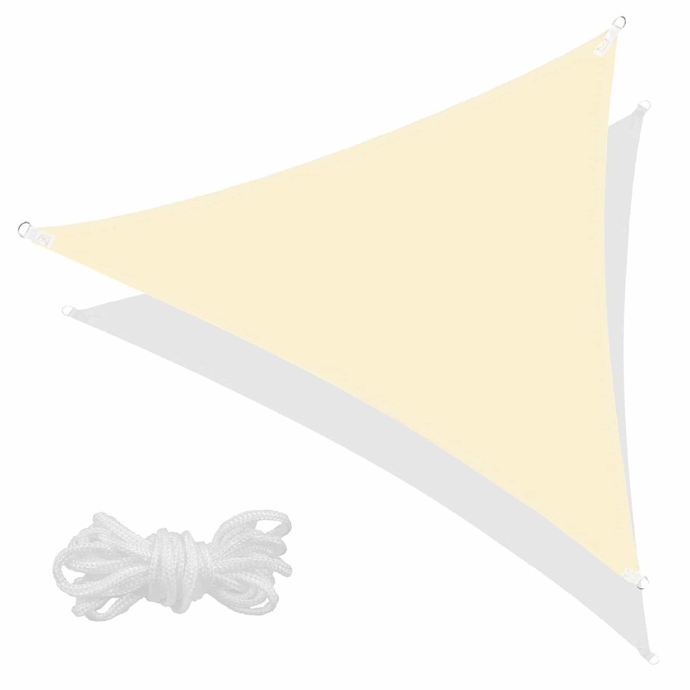 Тент-парус від сонця Springos 5 x 5 x 5 м Light Yellow