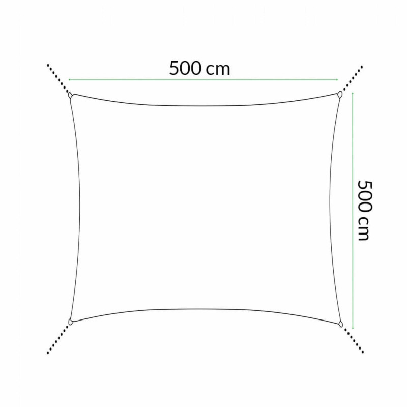 Тент-парус теневой для дома, сада и туризма Springos 5 x 5 м SN1020 Light Yellow
