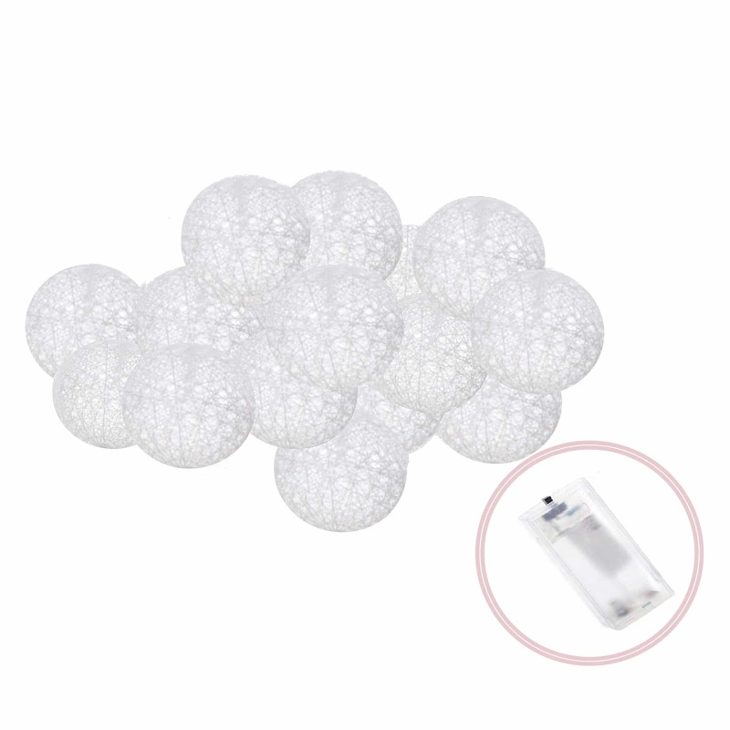 Гирлянда на батарейках Springos Cotton Balls 2 м 10 LED CL0028 Warm White